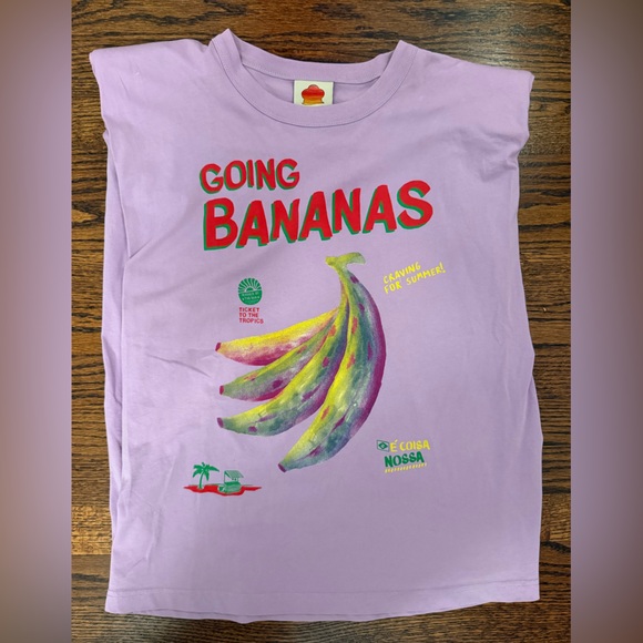 FARM Rio Tops - FARM Rio Purple 'Going Bananas' Tee